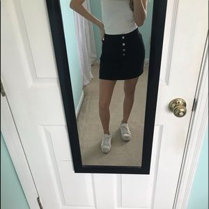 black denim skirt